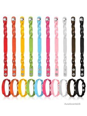 20 Pcs Faux Leather Snap Bracelets Adjustable PU Leather Cuff Blank DIY Jewelry